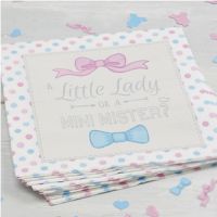 Little Lady or Mini Mister Paper Napkins
