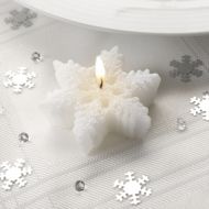 Small Snowflake Christmas Candle Favour